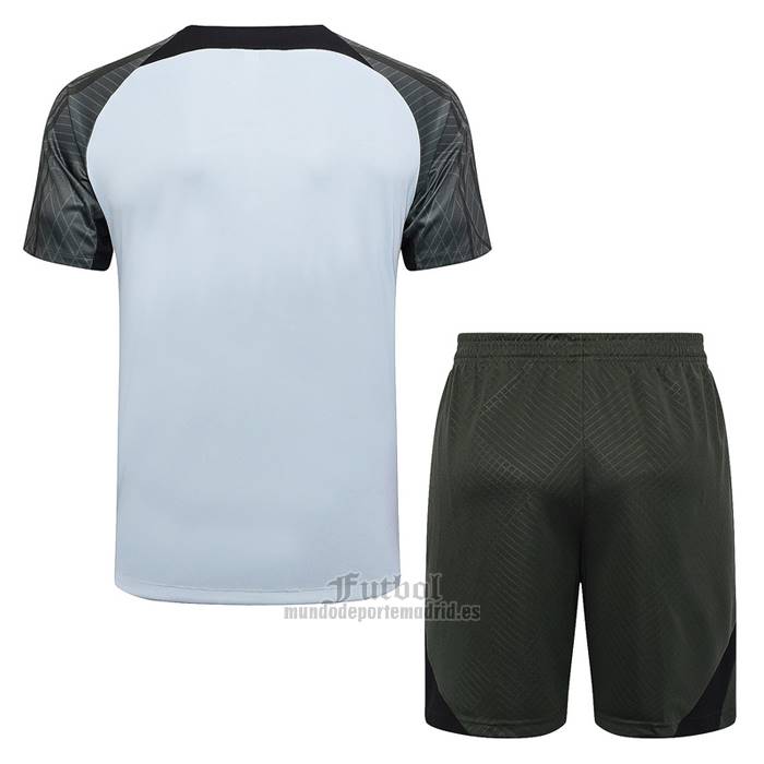 Chandal del Barcelona Manga Corta 2023-2024 Gris - Pantalon Corto